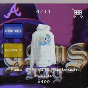 Off-white yams day champion hoodie